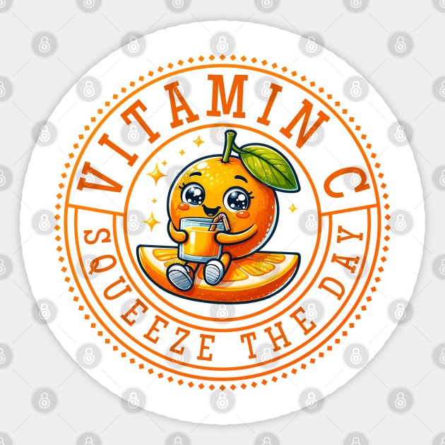 Vitamin C: Squeeze The Day Sticker by WarFX Designs